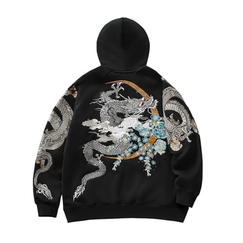 Sweat à capuche brodé style chinois homme pour éviter les looks banals
