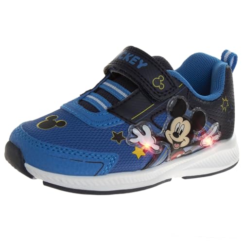 Image of Josmo Unisex-Child Sneaker to Mickey Mouse Boys Shoes - Slip-On Laceless Light-Up Sneakers (Toddler/Little Kid)