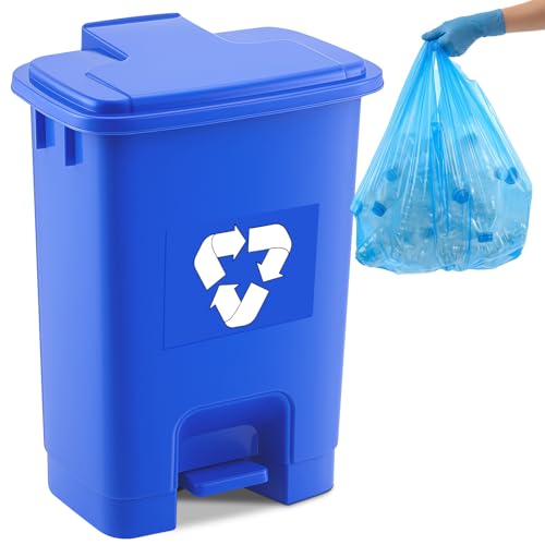 Geiserailie 5.3 Gallon Recycle Bins for Kitchen with Foot-Operated &