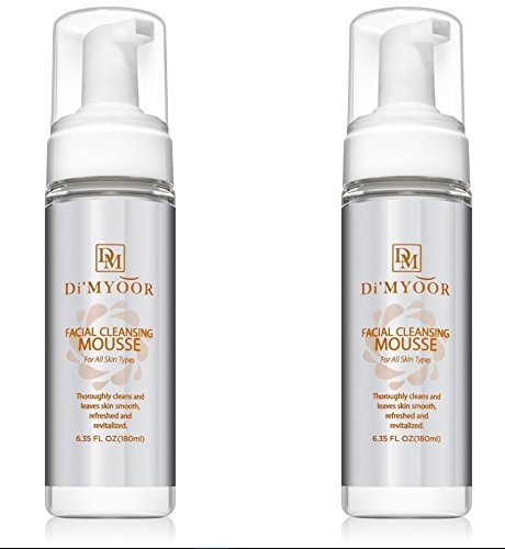 Facial Cleansing Mousse with Non-Drying Formula - Purifying Deep Foaming Cleanser - Foam Face Wash for Women and Men - Balances, Regenerates & Smoothens All Skin Types - 6.35 fl oz/ 180ml, 2 Pack