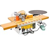 Portable Edge Banding Machine for Woodworking | Curve & Straight Edges | Auto Tape Cutter | Digital Temp & Speed Control - 110V Desktop Bander