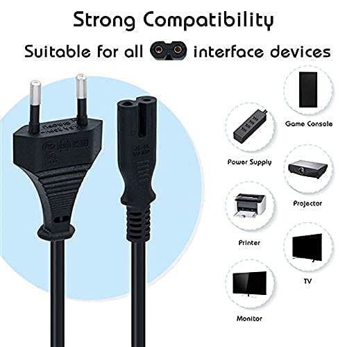 Emergency Light Charging Cable, 40cm, 2 Pin Plug, Compatible with Laltern,Emergency Light,Rechargeable, Torch etc (Set Of 1 Black/) — Amazon image 4