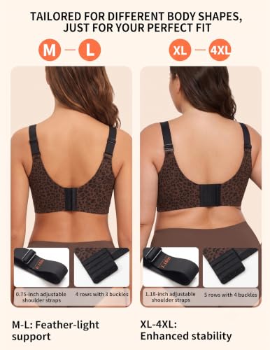Image of PoseFree Jelly Bras for Women No Underwire, Supportive Wireless Comfort Bra, Full Coverage Back Smoothing Bra