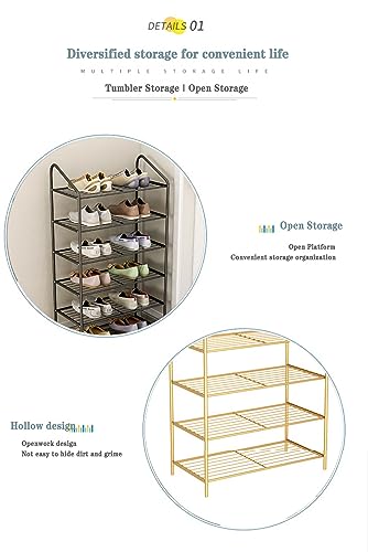 Étagère à chaussures extensible au design métallique soigné et durable