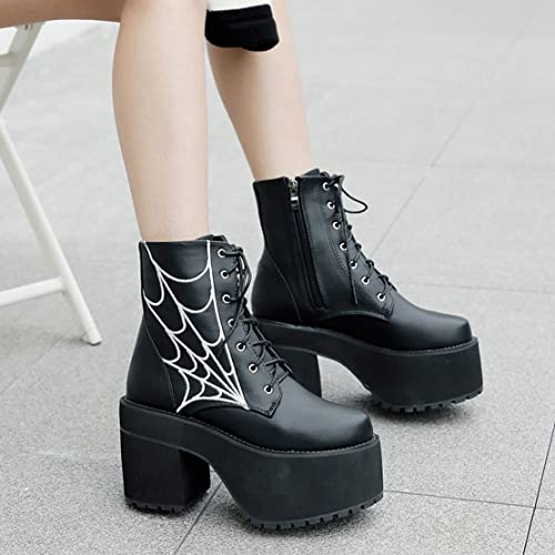 Image of Ulalaza Women Mary Jane Dress Pumps Lolita Shoes Cute Platform Gothic Double Ankle Strap Round Toe Chunky Heel Uniform Pumps Shoes Perfect for School Party Business Work Dance Date Night Club