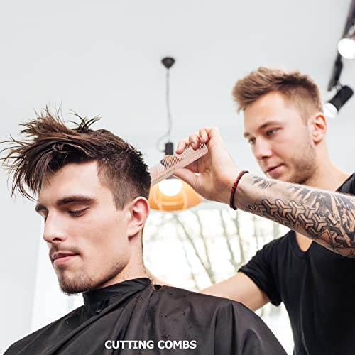 Allegro Combs 420 Hair Stylist And Barbers Set Hair Cutting Combs Usa 6 Pc. (Peach) #TOP2