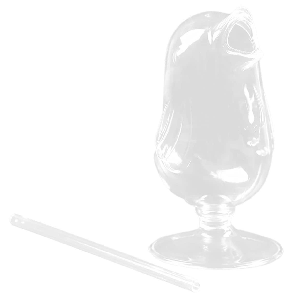 Cabilock 4 Piezas Copa de con Forma de Ave Vaso de Vidrio Transparente para Fiestas y Bodas Diseño Elegante para Vino y Bebidas Frías