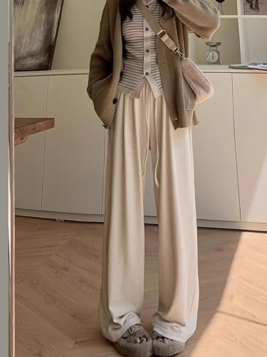 Image of KOTTY Women's Solid|Drawstring|Wide Leg Style|High Rise|Office wear Pant