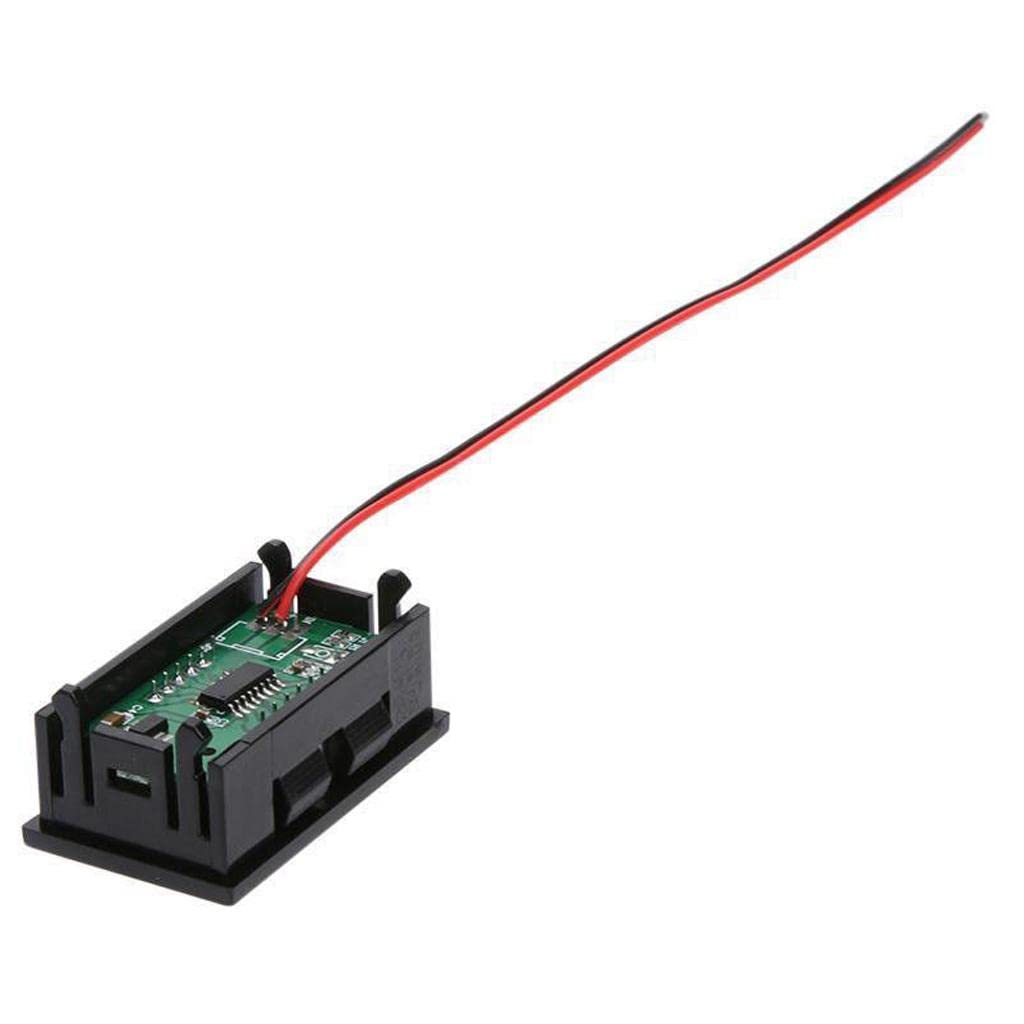 Lyla 4x2 Wire LED Digital Display Volt Voltage Meter Voltmeter Car Motor 0.56'' Red-image-42