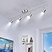 Produktbild Wowatt Strahler Deckenleuchte 4 Flammig LED Deckenstrahler 4x 6W GU10 Spots Schwenkbar Kaltweiß 6000K Flur Spotleuchten Spotbalken 230V Matt Nickel Modern Deckenlampe Küche Wohnzimmer Schlafzimmer
