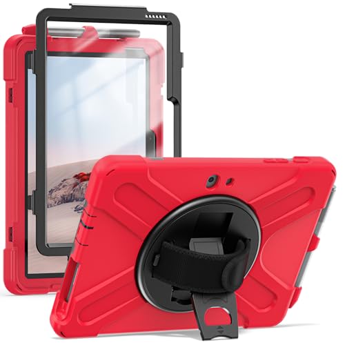 Plus d'écran brisé : coque antichoc Surface Go 3 rouge avec film intégré