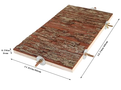 Plataforma grande de suporte de poleiro de pássaro de 15,7 × 30 cm, acessórios de gaiola de animais