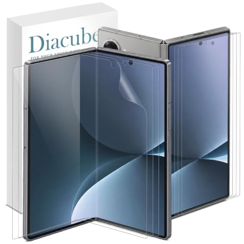 DIACUBE [3+3] for Samsung Galaxy Z Fold 8 Ultra, EPU+TPU Anti-Glare Matte Screen Protector, 3 Pack Inside + 3 Pack Front, Anti-Fingerprint, Self-Healing, Bubble Free Easy Installation with Alignment Jig