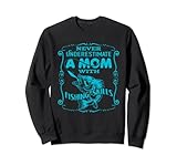 Mom Mummy Woman goes fishing outdoor