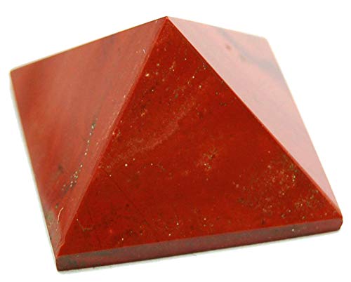 Pirámide de jaspe rojo natural para decorar su espacio de relajación