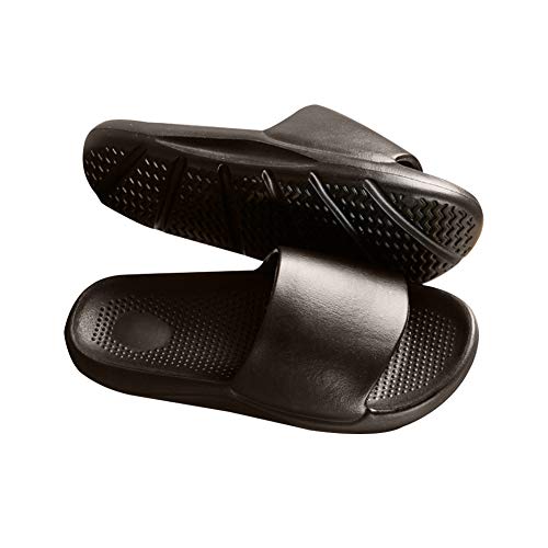 ERLINGO Pantoufles de salle de bain unisexes antidérapantes et légères pour homme et femme - Séchage rapide - Sandales souples pour intérieur, jardin, salle de bain et piscine Cover