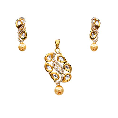 White Kundan Pearl joyas para bodas y eventos especiales de noche