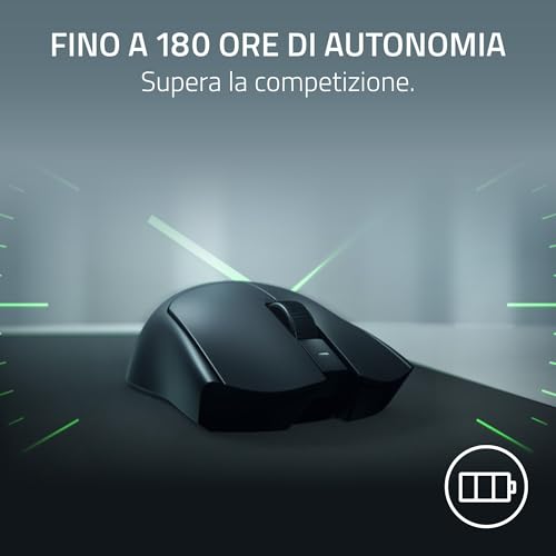 Viper V4 Pro - Mouse da gaming wireless simmetrico per eSport - Ultraleggero 49 g - HyperSpeed Gen-2 polling a 8 KHz - Sensore Focus Pro 50K - Rotella di scorrimento ottica - PC/Mac | Nero - Mouse gaming - Immagine 6