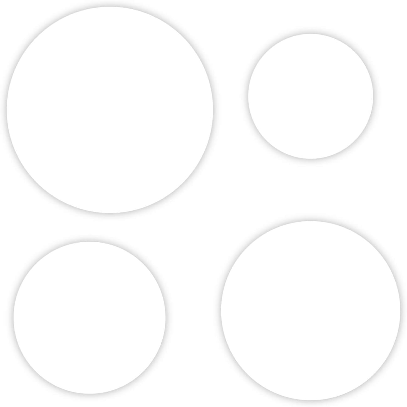 Plexiglas - Disco circular (3-50 cm, 28 cm, 25 unidades), color blanco