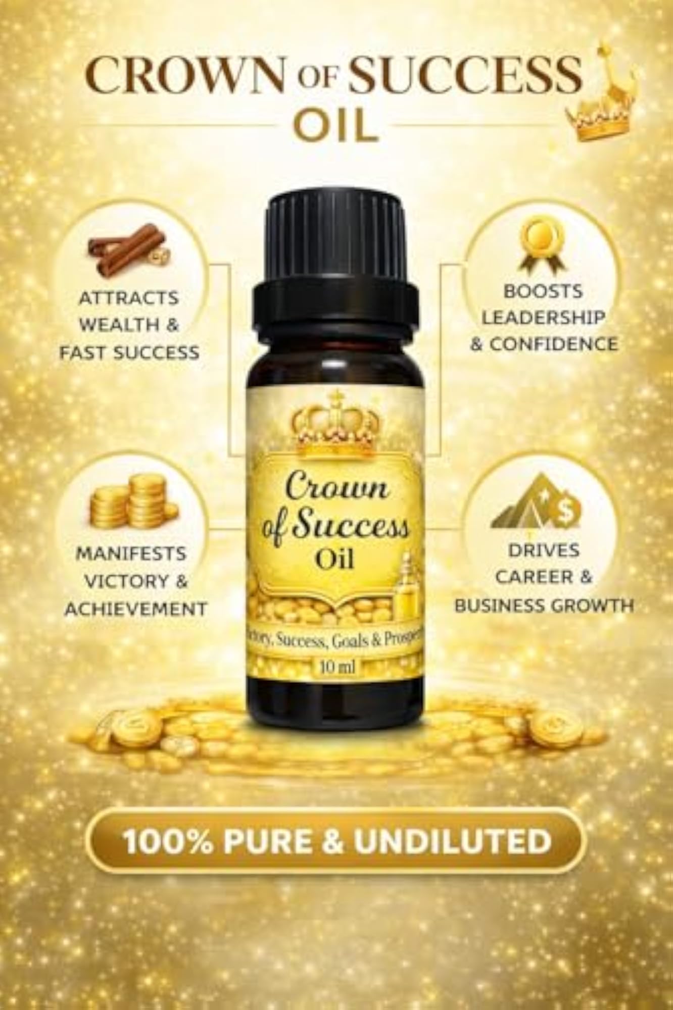 Crown of Success Oil, Achievement Ritual Blend