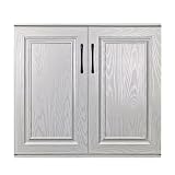 YJEUZCD Ante Armadio Alluminio Senza Fori DIY Effetto Legno(60x69cm)