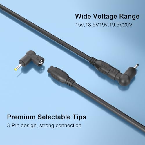 VillaCool 90W Universal AC Adapter Laptop Charger Compatible with HP Dell Acer Asus Toshiba Samsung IBM Sony Fujitsu Gateway Notebook Ultrabook Chromebook Power Supply Cord with 16 Tips