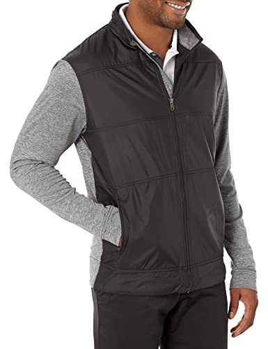 Cutter & Buck Men's Black Carolina Panthers Stealth Drytec Quarter-Zip Jacket