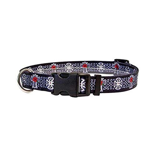 Image of Yellow Dog Design Celtic Cross Dog Collar Fits Neck 14 to 20 inch /4 inch Wide, Medium 3 /4 inch Wide