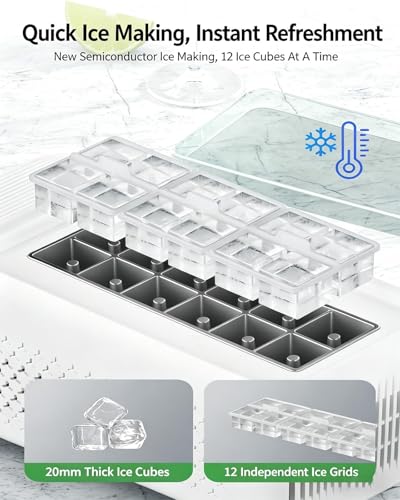 Mini fabricadora de hielo portátil de 500ml para escritorio miniatura 3