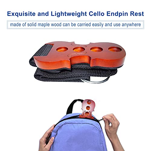 Moreyes Cello Endpin Stopper Wooden Anchor Rest For Cello Anti Slip (Red) #TOP5