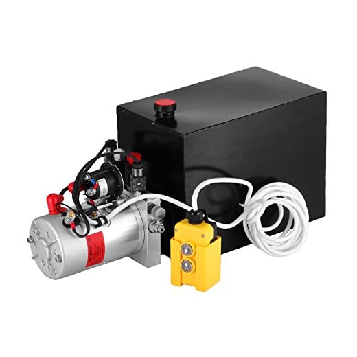 Moracle Bomba Hidráulica de Acción 12 V DC con Tanque Grande en Doble Efecto Efecto simple para Remolque de Descarga Automática