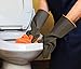 ThxToms Heavy Duty Rubber Gloves, Versatile Latex Chemical Resistant Gloves, Upgraded with Anti-Slip Design, Soft and Thick, 14