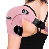 Dr.Arthritis（ドクターアースライティス）肩 サポーター 着圧 【医師が開発】 姿勢 矯正 巻き肩 二の腕 肩甲骨 五十肩 四十肩 ベルト 肩用 プロテクター 固定 シェイパー ショルダーブレース スポーツ 左右兼用 男女兼用 （ピンク）