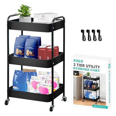 ZOES HOMEWARE 3 Tier Rolling Cart Cover