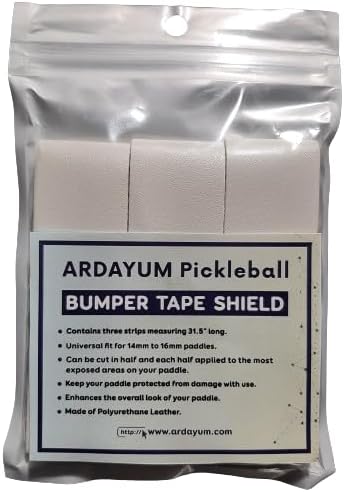 Pack of Three Pickleball Paddle Protective Edge Tape/Tape Armor - for Carbon Fiber or Honeycomb Paddles