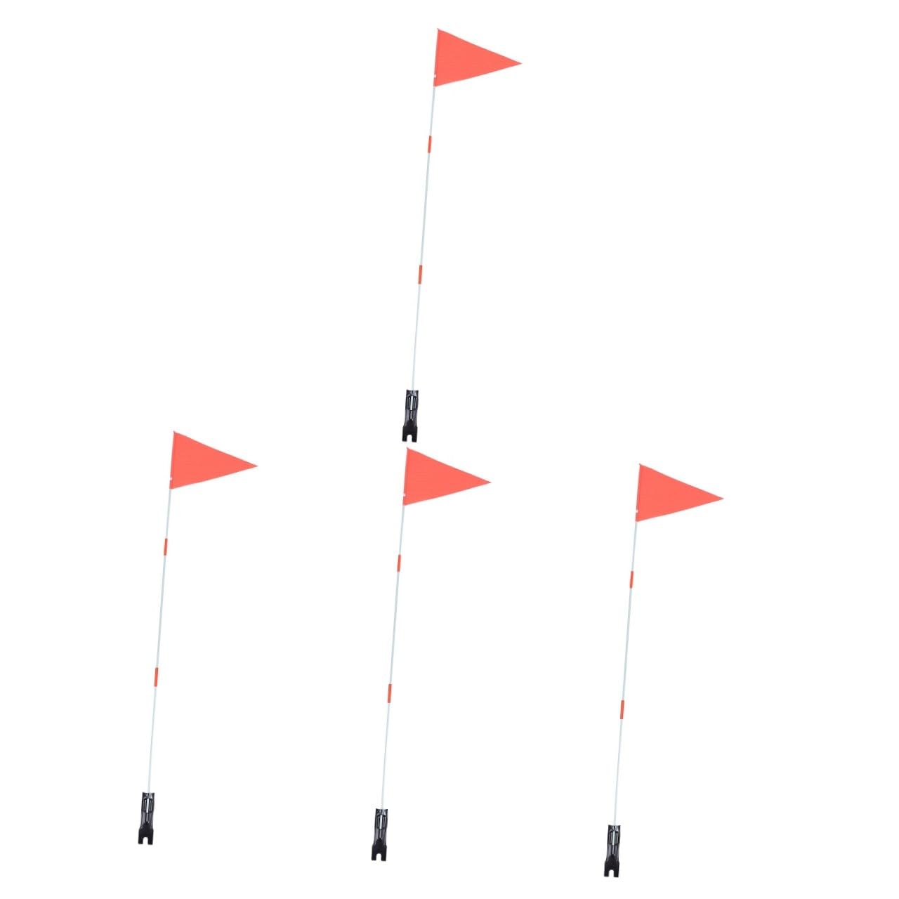YARNOW 4 Juegos de Banderas de Seguridad para Bicicletas con Mástil Y Soporte Bandera de Bicicleta de 3 9 Pies Altura Ajustable Color Aleatorio