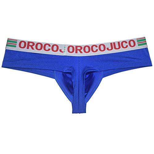 OROCOJUCO Sexy Men's Ultra Cheeky Briefs Boxers Thong Brazilian Bikini Shorts Underwear 1/3 Butt Coverage Boxers Trunks4