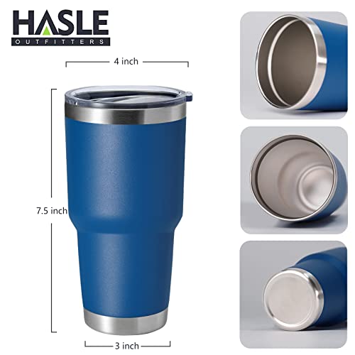 Image of HASLE OUTFITTERS 30oz Stainless Steel Tumbler, Double Wall Vacuum Insulated Travel Mug Tumbler, Durable Insulated Coffee Mug, Gift Box Set (Dark Blue, 4)