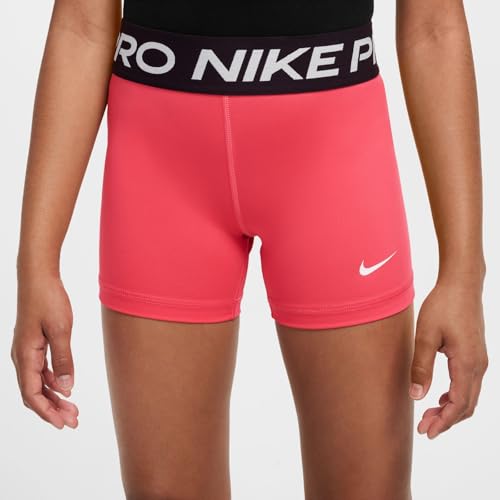 Nike Girls' Pro Shorts (Little Big Kid), Aster Pink/White4