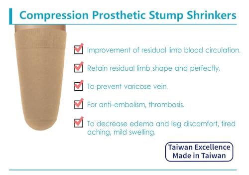 Image of Prosthetic Stump Shrinkers- Above Knee, 30cm, Compression, Amputee Socks, 20-30, Daily use, Taiwan Excellence S