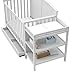Storkcraft Steveston 5-in-1 Convertible Crib & Changer (White) – GREENGUARD Gold Certified, Fits Standard Crib Mattress, Converts to Toddler Bed and Full Bed, 4 Adjustable Mattress Heights