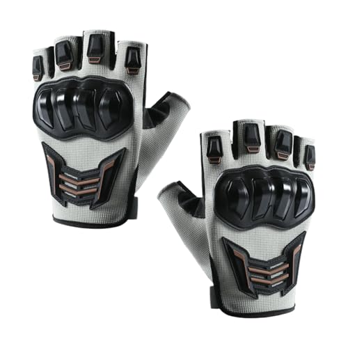 Whnbuij Fingerlose Kletterhandschuhe Grau Schwarz