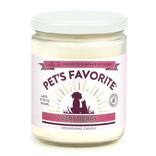 Very Berry Pet Odor Eliminator Candle Pet Friendly, 1 Pack Pet's Favorite