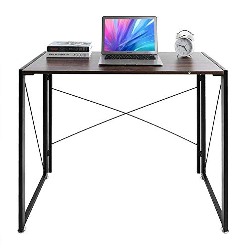 Cocoarm Escritorio Plegable para computadora Mesa Plegable para computadora portátil de Estilo Industrial Escritorio de Estudio para Escribir Estación de Trabajo portátil Plegable Simple Mesa Simple