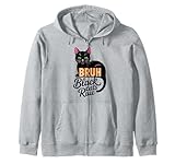 Arte de gato negro Cat Bruh para hombres y mujeres gatos negros Sudadera con Capucha