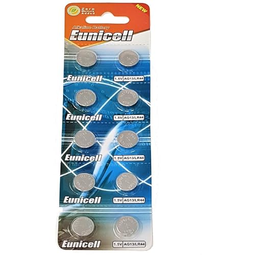 Pilas Eunicell AG13 LR44 1.5V Pack x10 miniatura 1