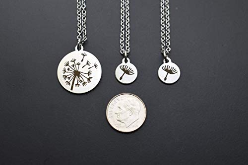 MOM-THREE-DAUGHTERS-Stainless-Steel-Necklace-Set--Mother-and-Two-Daughters-Dandelion-Necklace--Perfect-Mothers-Day-Gift--Stainless-Steel-Necklace-for-Women--Mother-Daughter-Jewelry