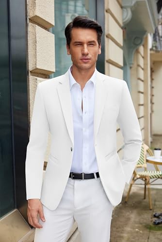 Image of COOFANDY Mens Casual Blazer Slim Fit Suit Jacket One Button Sport Coats | Lightweight Blazer,Real Welt Pocket,Business Casual Wear,Wedding,Prom,Date,Party