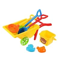 VANZACK Lightweight Beach Set Wheelbarrow Sand Plaything for Boys Outdoor Sandcastle Building Tools Creative Fun