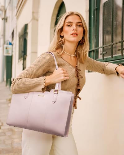 Image of LOVEVOOK Laptop Bag for Women - Waterproof Work Bag for Women & Vintage Laptop Tote Purse with Wristlet